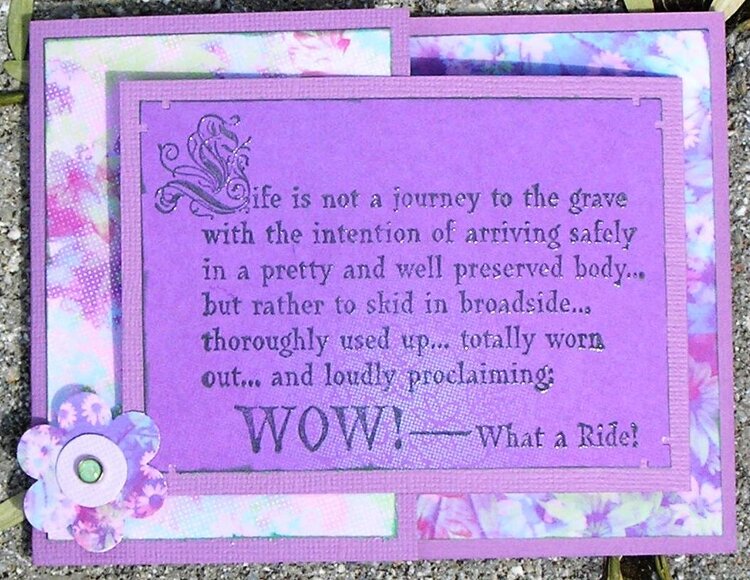 Wow Joy fold card