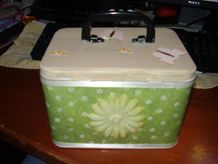 Back view of Recipe Box