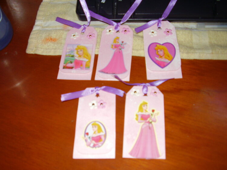 Princess Aurora Tags - Character Swap and Homemade Color Swap (Pink)