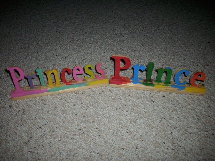 Prince and Princess signs