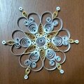 Gold and White Snowflake