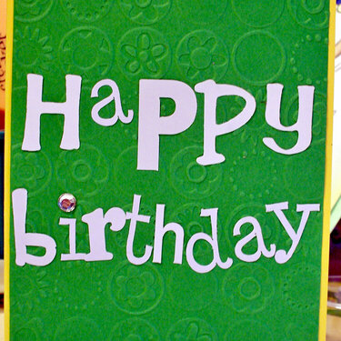B-day card ds made for dd