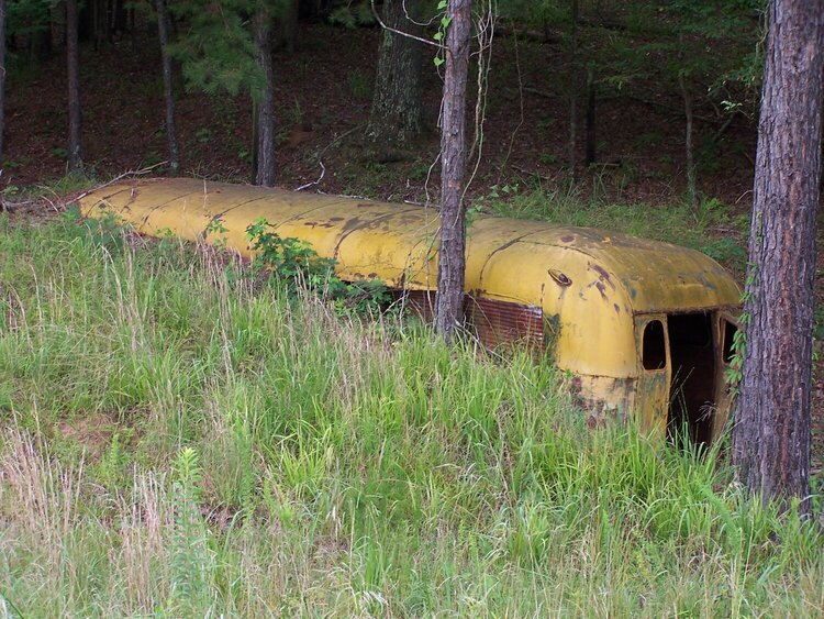 July 17: Buried Bus side view