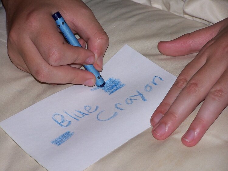 5. A Blue Crayon {6 points}