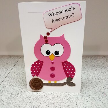 Whooos Awesome Owl Card