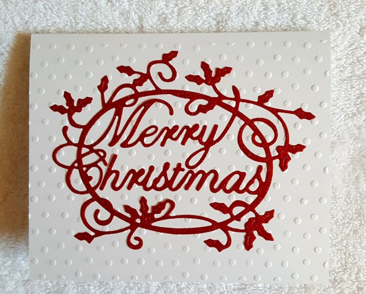 Merry Christmas Die Cut Card