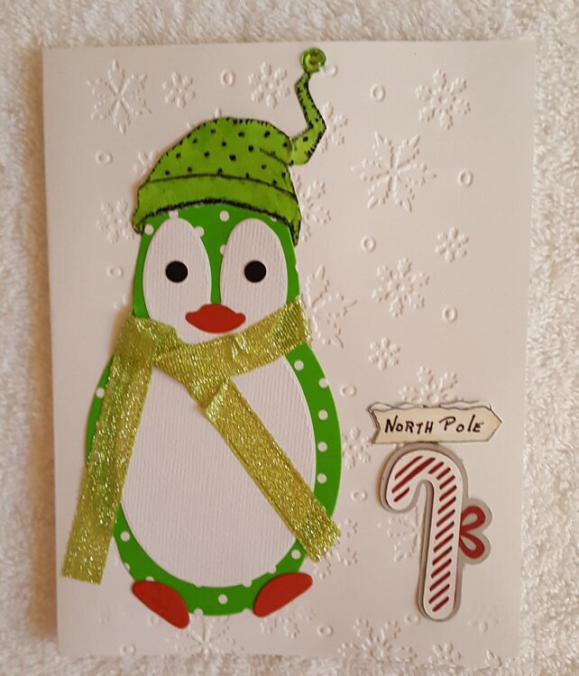 North Pole Penguin Christmas Card