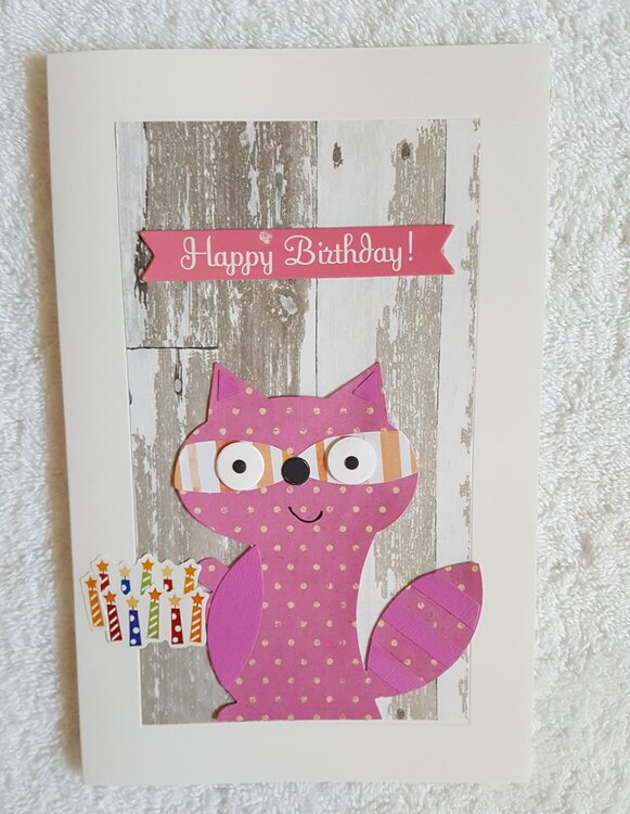 Happy Birthday Raccoon Card