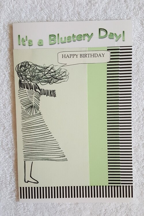 It&#039;s A Blustery Day! Happy Birthday Card