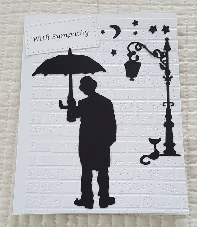 Black &amp; White With Sympathy Man &amp; Umbrella