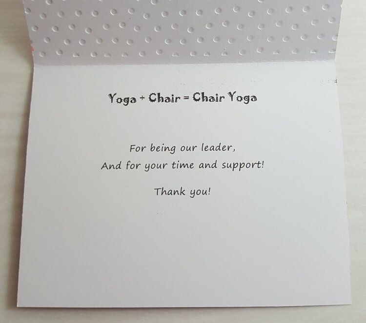 Chair Yoga Thank You Card