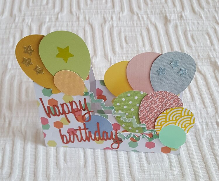 Happy Birthday Balloon Step-Up Card