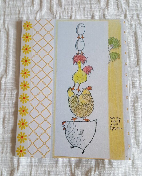 Get Well Card - Yellow Hey Chick &amp; Chicken