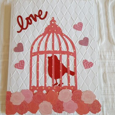 Valentine Love Birdcage Card