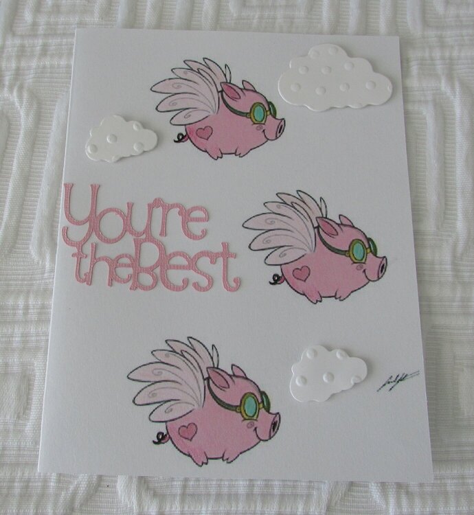 You&#039;re the Best Belated Birthday When Pigs Fly Card