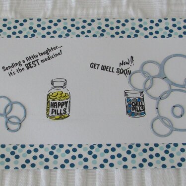 Get Well Pill Bottle Stamped Card