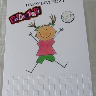 Happy Birthday Children&#039;s Sports Embossed Card