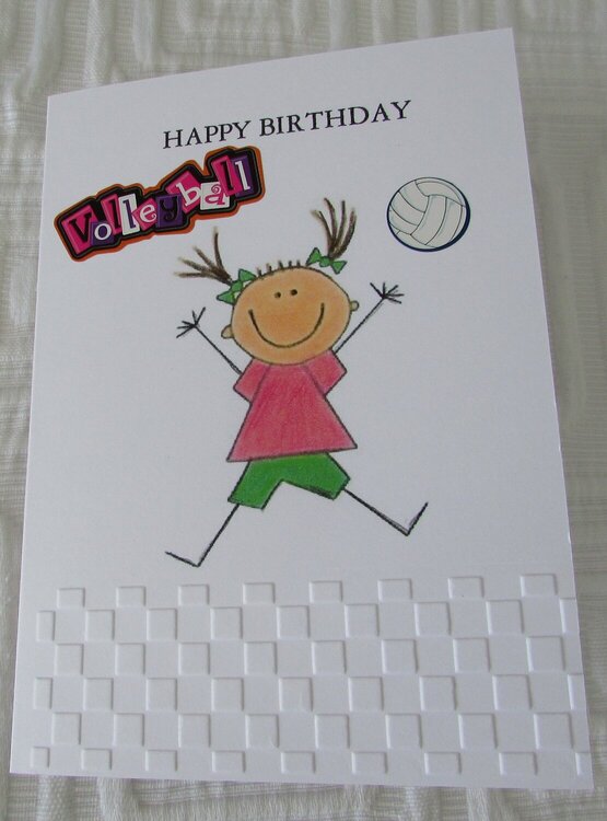 Happy Birthday Children&#039;s Sports Embossed Card