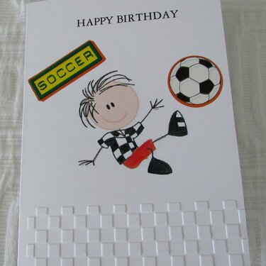 Happy Birthday Children&#039;s Sports Embossed Card