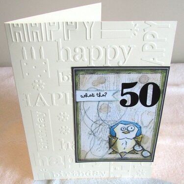 Happy 50th Embossed Birthday Card