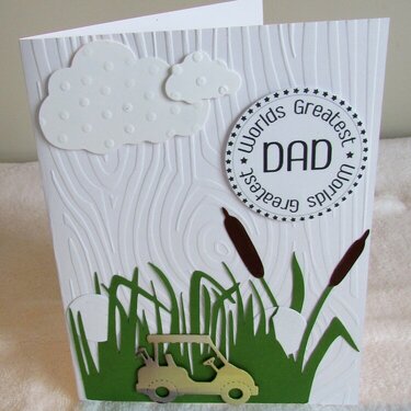 Happy Father&#039;s Day Golf Embossed Card