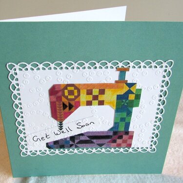 Get Well Sewing Machine Card Hope Your On The Mend