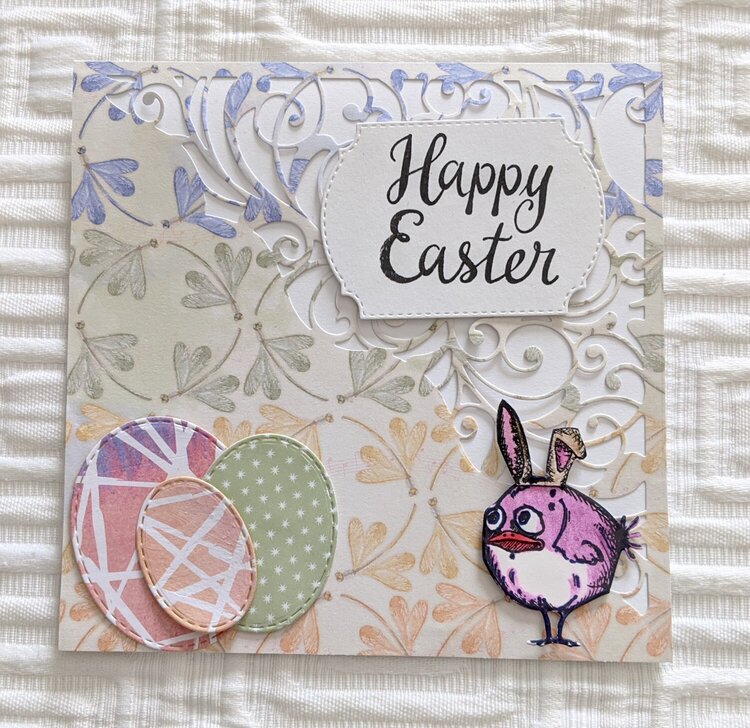Happy Easter Crazy Bird &amp; Easter Egg Card