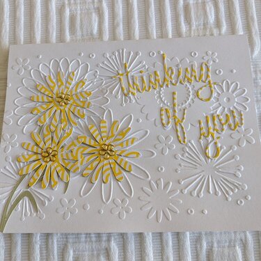 Thinking of You Yellow Flower Card