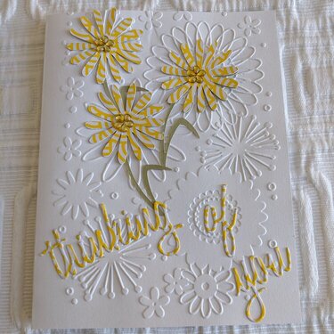 Thinking of You Yellow Flower Card