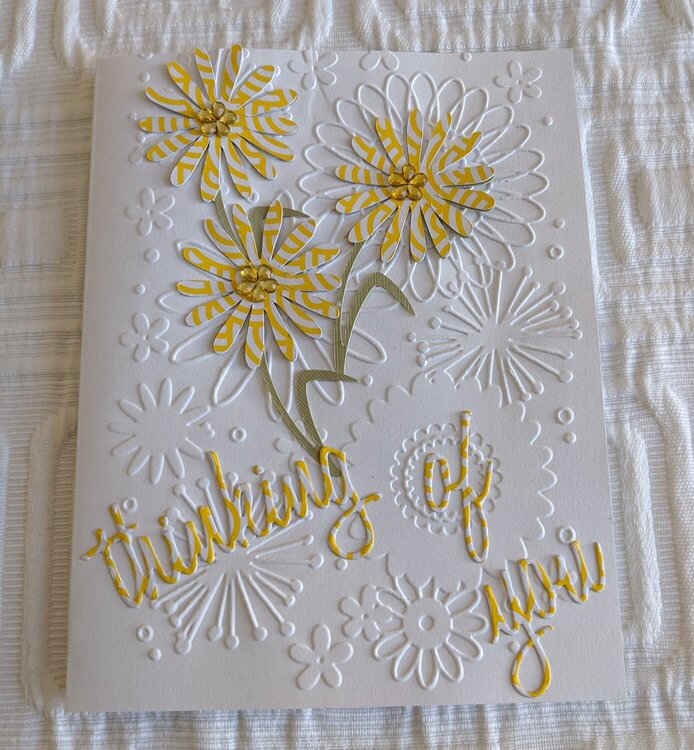 Thinking of You Yellow Flower Card