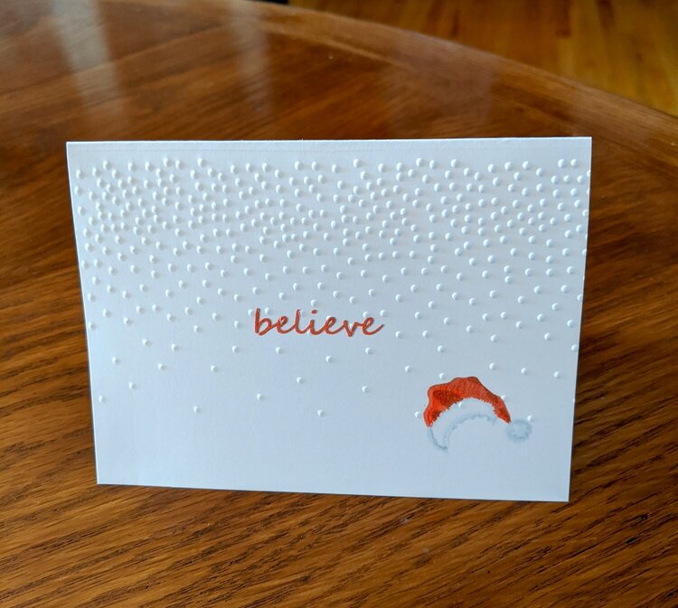 believe Santa Hat Christmas Gift Card Holder