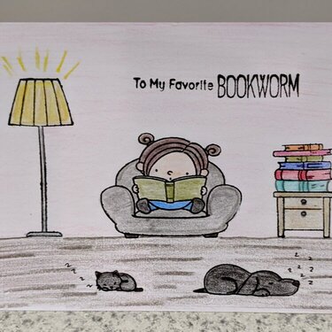 Bookworm Back-to-School Gift Card / Money Note Card