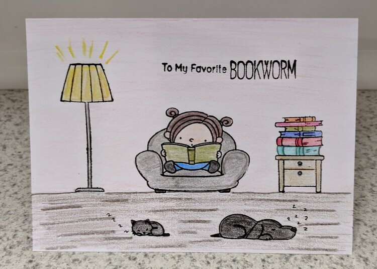 Bookworm Back-to-School Gift Card / Money Note Card