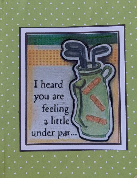 Get Well - Feeling Under PAR Golf Card