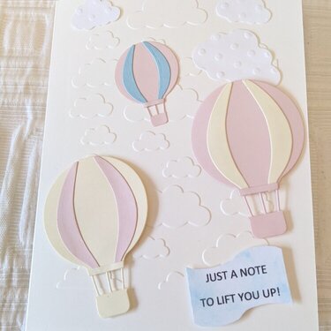 Just A Note To Life You Up Hot Air Balloons Pastels