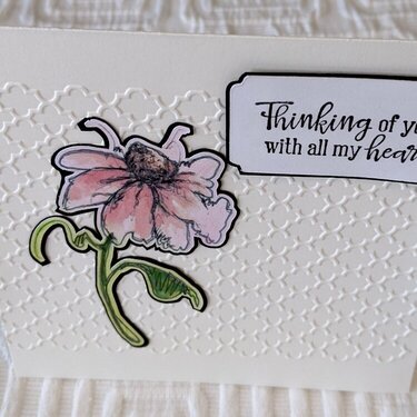 Water color Embossed Sympathy Card