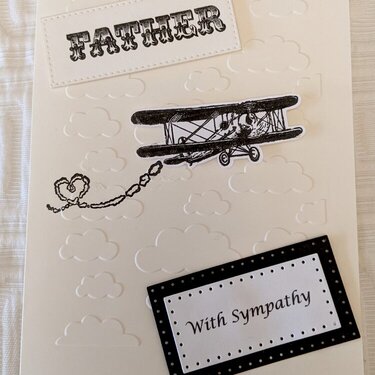 5&quot; x 6.5&quot; Embossed Off-white Sympathy Card Father