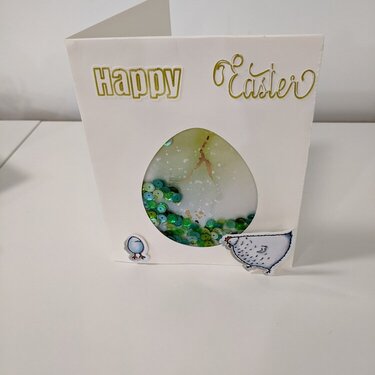 Happy Easter Chick Shaker Card