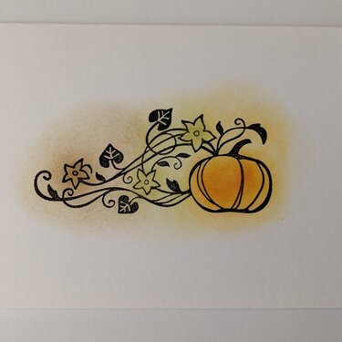 Pumpkin &amp; Vines Fall Note Card