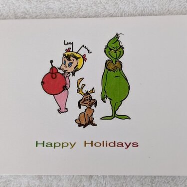 Happy Holidays Grinchmas 6 Note Cards