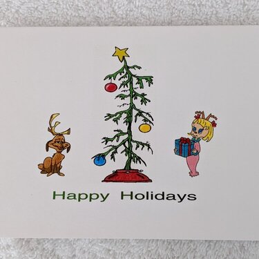 Happy Holidays Grinchmas 3 Note Cards