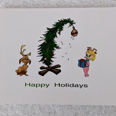 Happy Holidays Grinchmas 1 Note Cards