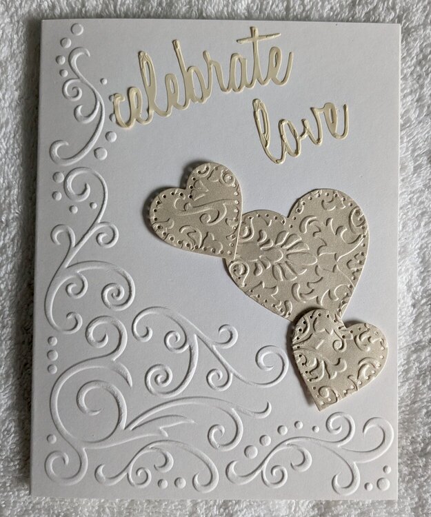 Celebrate Love Wedding Engagement Embossed Cards