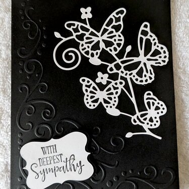 Black & White Sympathy Cards wtih Verses