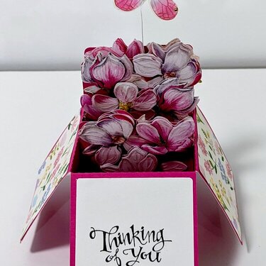 Pink Magnolias Thinking of You Pop-up Box