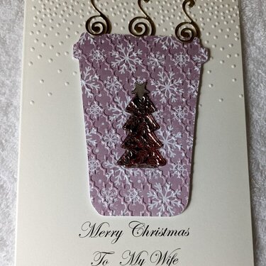 Latte Embossed Christmas Card