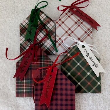 Christmas Double Treat Holders Tea Bags & Chocolate
