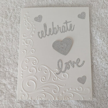 Celebrate Love Wedding Engagement Embossed Cards