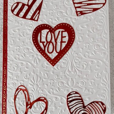 Valentine Love Embossed Card