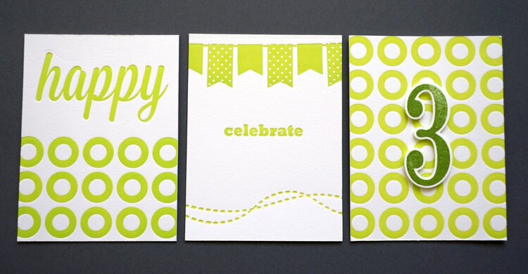 L Letterpress Birthday Project Life cards